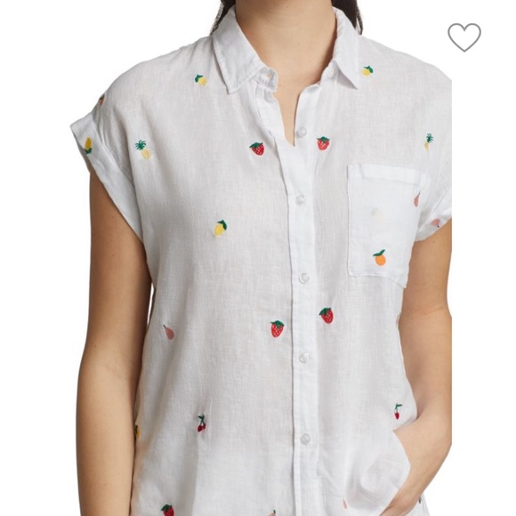 Rails Tops - Rails Whitney Embroidered Fruit Print Shirt